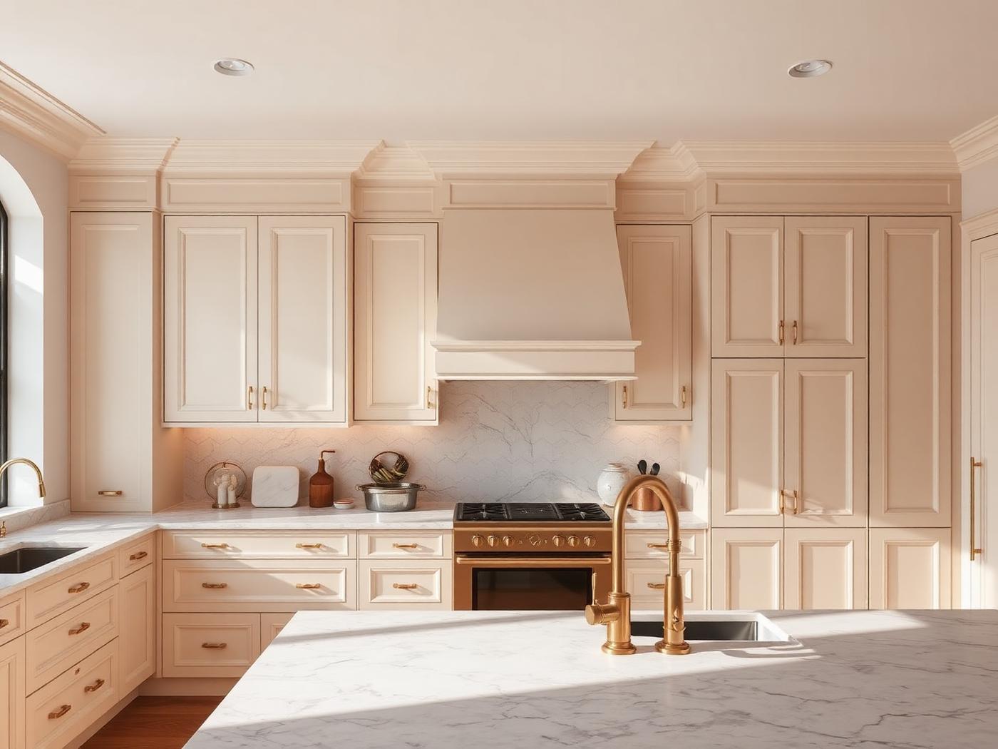 Cream Marble Kitchen